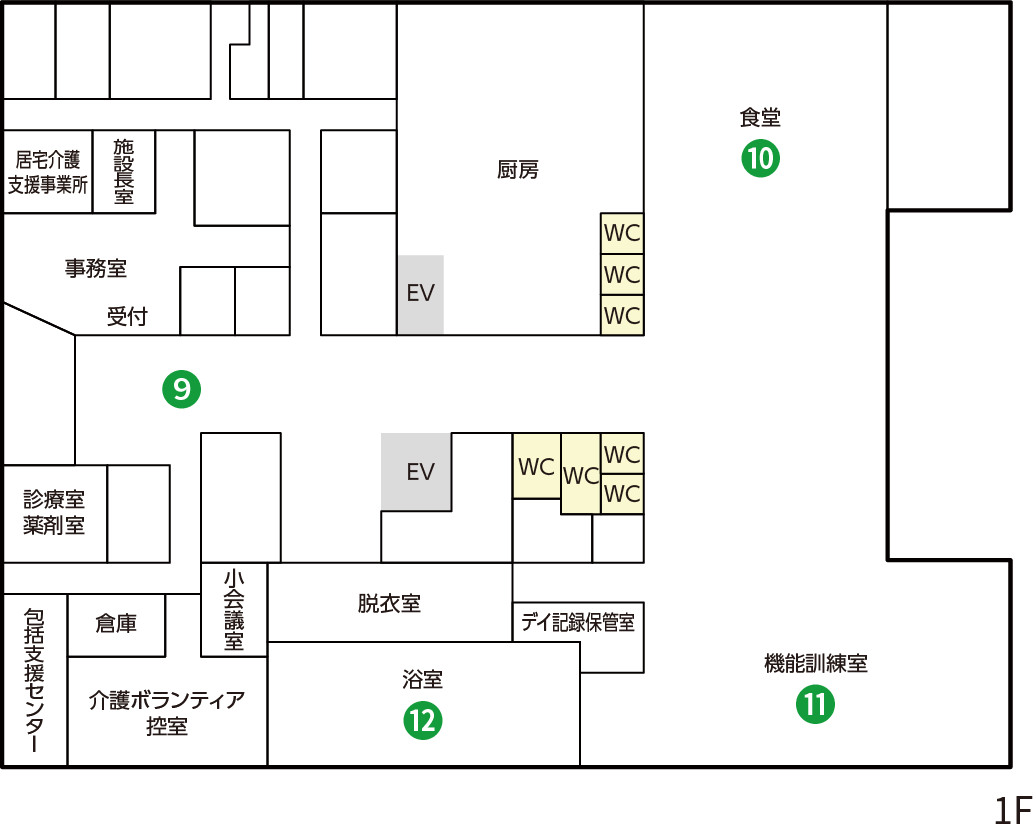 館内のご案内 1F